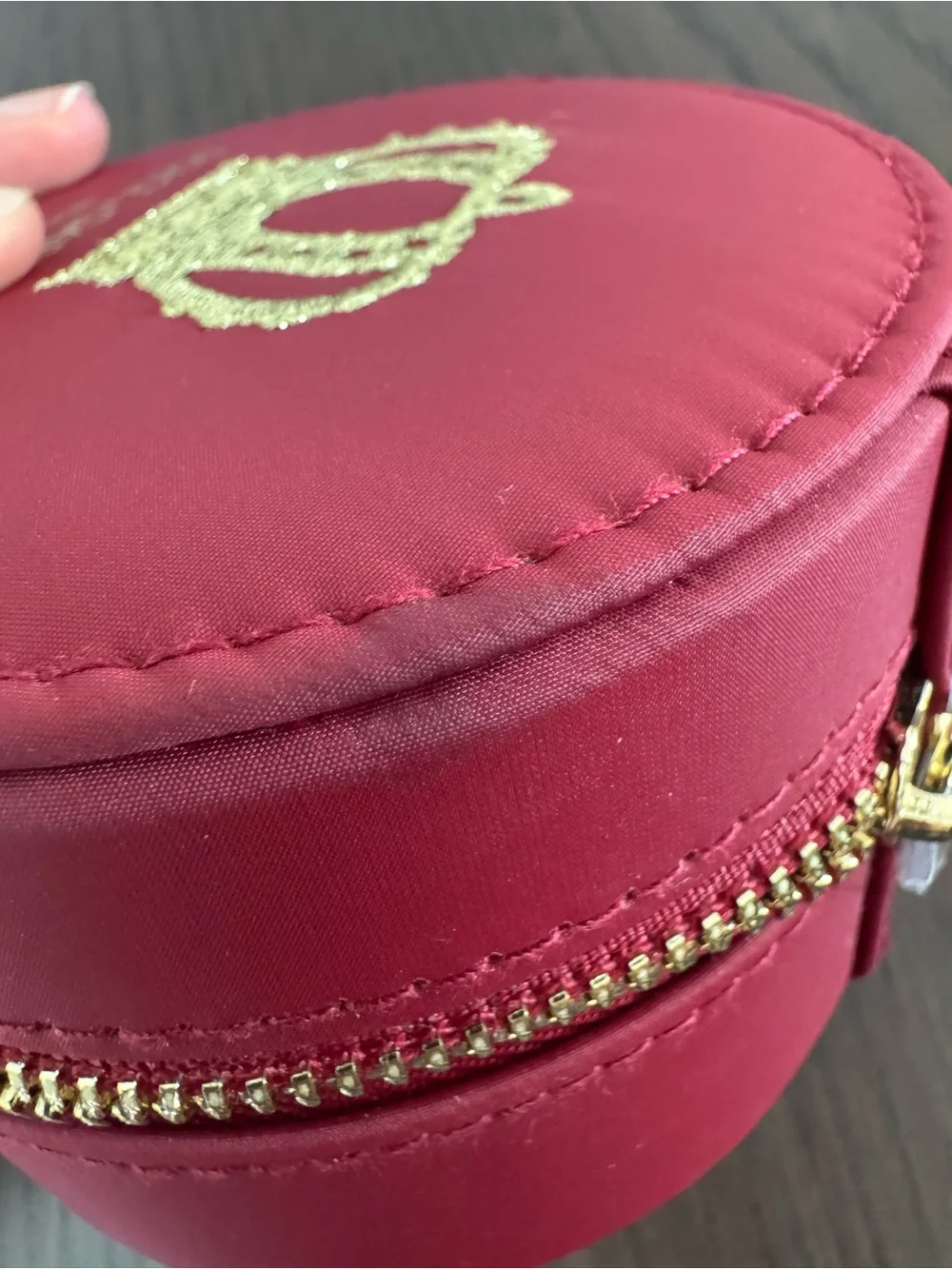 Dolce & Gabbana Beauty Queen Crown Burgundy Travel Jewelry Case Organizer